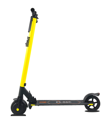 Yellow Color 2 Wheel Smart Electric Scooter 24km/h Max Speed Strong Structure