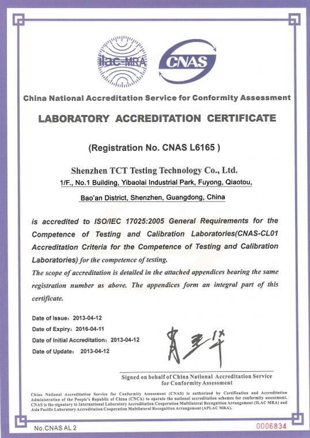 China Freego High-Tech Corporation Limited Co., Ltd. certification